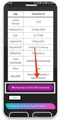 Character AI Mod APK Downloading and Installing guides in Android mobile